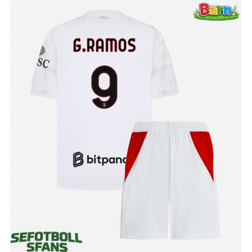 AC Milan Goncalo Ramos #9 Bortaställ Barn 2026-27 Kortärmad (+ Korta byxor)